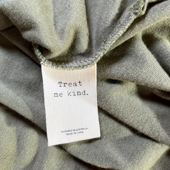 Bare Charlie Holiday The Terry Towelling Shirt‎ Womens XL Green Short Sleeve NEW - Picture 7 of 10